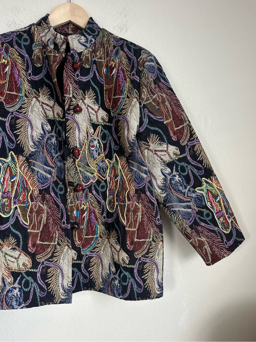 Vintage Daniel K Horse Tapestry Jacket - Picture 7 of 16